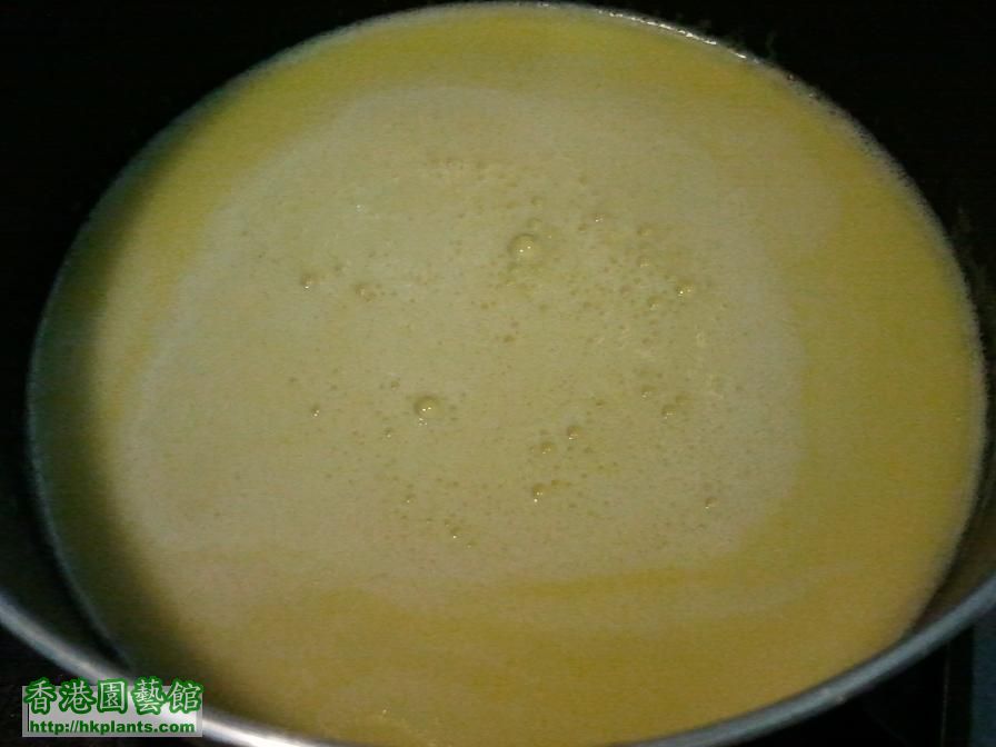 粟米湯放入攪拌器內打蓉隔渣